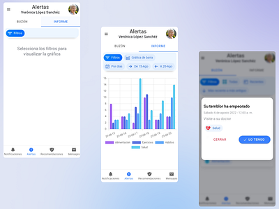 App para el tratamiento de enfermedad de Parkinson - Paciente