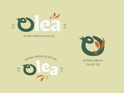 Olea Olive Oil - Branding (Logo Variations) branding design graphic design illustration logo typography