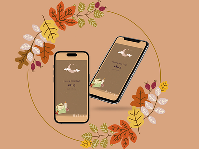 Fall Mobile Wallpaper app branding design dribbbleweeklywarmup graphic design illustration logo ui