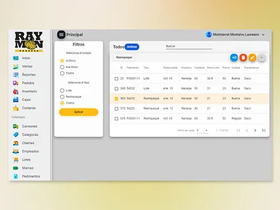 Proyecto RAYMON | Lote seleccionado