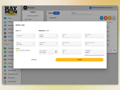 Proyecto RAYMON | Edición de lote