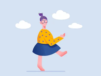 Girl flat girl flat graphic design
