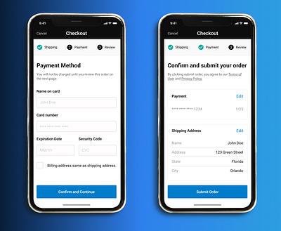 Daily UI #2: Credit Card Checkout app design mobile product design ui ux