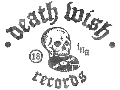 Death wish records artwork badge branding design graphic design illustration logo records skull vector vintagedesign