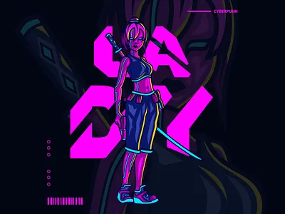 Woman Cyberpunk sci fi