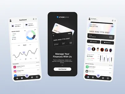 Finance service - Mobile app app application bank account branding credit card dashboard design finance fintech landing page managment mobile app mobile bank new popular transfer ui ux wallet web design