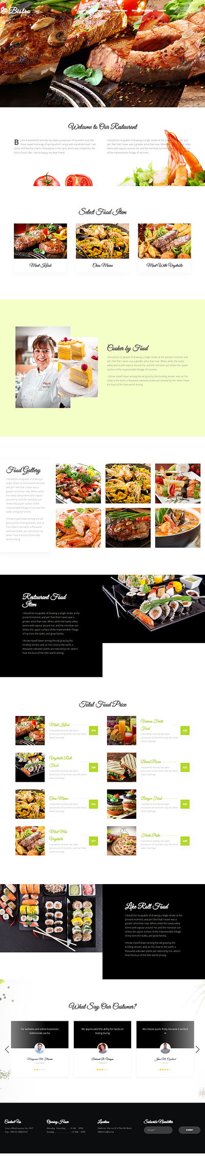 BISTRA LANDING PAGE