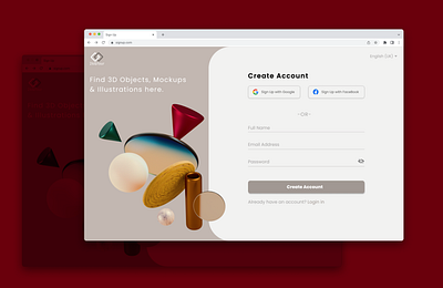 Sign Up Page app design typography ui ux