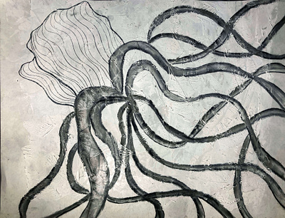 Untitled 1 charcoal drawing gesso graphic design hand drawn plant
