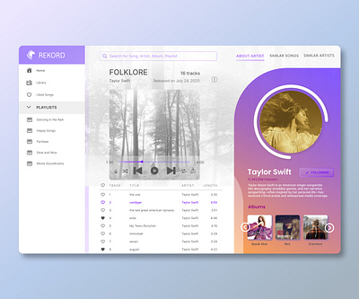 Music Player [Daily UI #009] beautifulapp branding dailyui design desktop glassmorphism gradient illustration layout logo macbookapp mobileapp musicplayer spotify ui uidesign userexperience ux uxdesign uxui