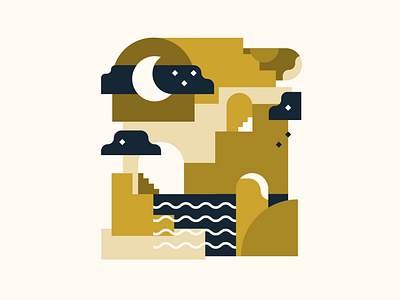 Graphic Illustration Series #2 branding cannabis color design geometric graphic graphic design illustration illustrator inspiration marijuana minneapolis minnesota moon night shapes vector visual visual identity yellow