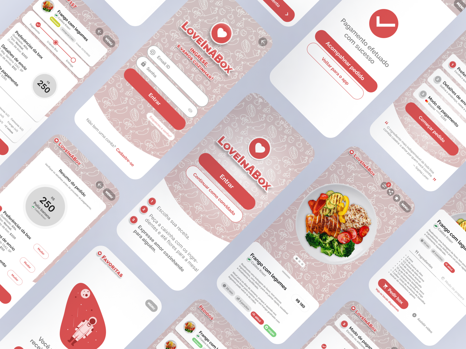 Example of Recipe Mobile App / LoveInABox