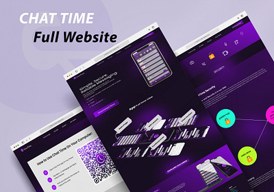 Chat Time full website graphic design landing page ui web web designing