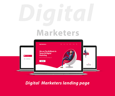 Digital Marketers design graphic design illustration landing page ui ux web web designing