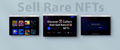 Sell NFTs landing page design graphic design illustration landing page ui ux web web designing