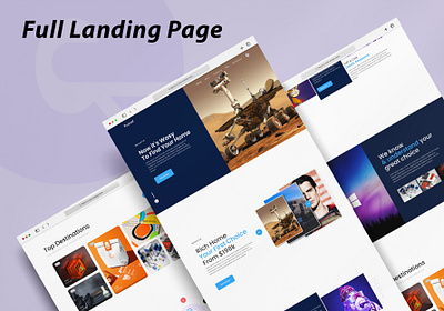 Travel Full Landing Page design graphic design illustration landing page ui ux web web designing