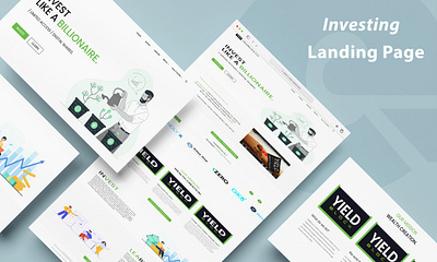 Investing landing page design graphic design illustration landing page ui ux web web designing