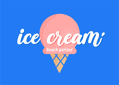 ice cream parlor branding food ice cream logo