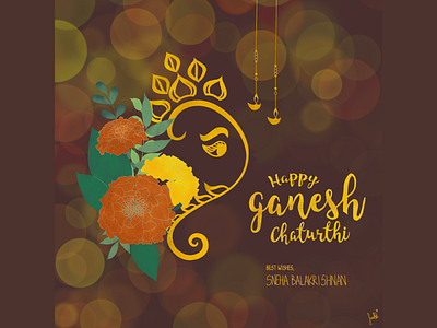 Festive Greeting: Ganesh Chaturthi design graphic design illustration