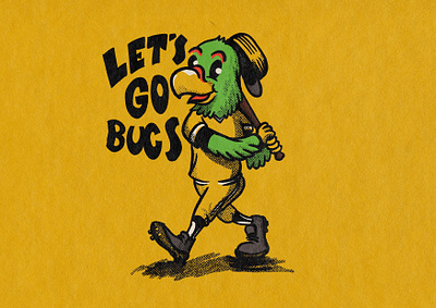 LGB! bucs illustration mascot parrot pirates pittsburgh retro