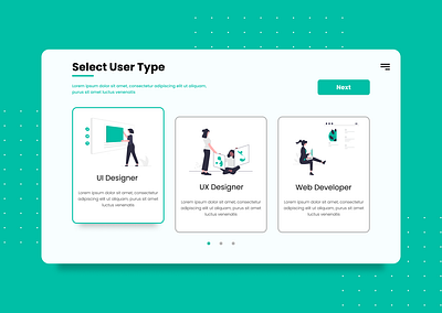 Daily UI :: 064 - Select Use Type. app design ui ux