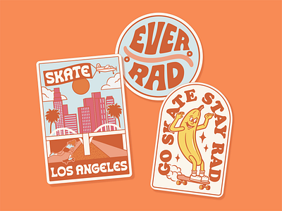 Ever Rad Rebrand and Merchandise branding character design design freelance designer freelance graphic designer freelance illustrator illustration skateboarder