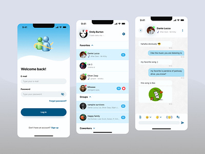 Daily UI #TriboCriativa - MSN Redesign 2000s app chat daily ui design figma login messenger mobile mobile ui msn redesign tribo criativa ui ui app ui design