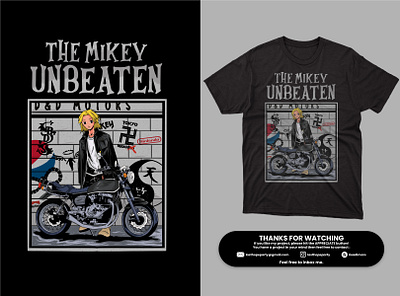 The Unbeaten Mikey anime apparel cover story design illustration tees tokyo revengers wear