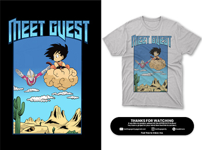 Meet Guest apparel cover story design digital art dragon ball fan art illustration tees tshirt ultraman wear