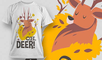 Oh Deer Shirt 3d design graphic design illustration tshirt design typography vector