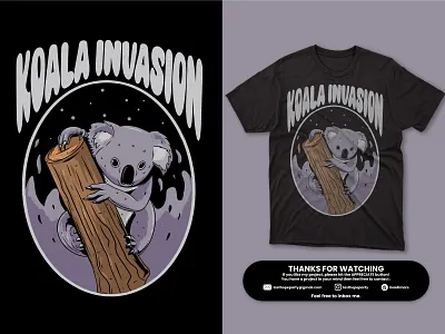 Koala Invasion apparel cover story design digital art digital illustration illustration koala logo print tshirt printed tees tees tshirt wear
