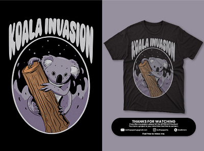 Koala Invasion apparel cover story design digital art digital illustration illustration koala logo print tshirt printed tees tees tshirt wear