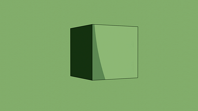 CS Green Cube 3d