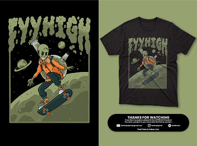 FlyHigh apparel cannabis design digital illustration illustration marijuana skate skater t shirt tees tshirt tshirtdesign wear weed