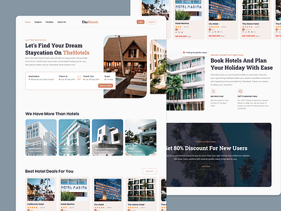 TheHotels - Website app branding design graphic design typography ui ux website