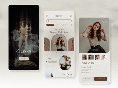 Signora - Fashion Store Mobile App fashin app fashion fashion store graphic design mobile mobile app odama odama challenge odama studio ui
