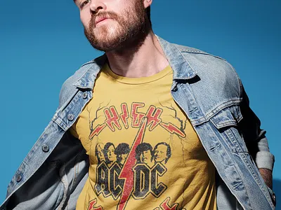 AC/DC Band Tour 76 T-shirt Design for Client 3d art branding concept design design graphic design graphical design illustration logo print on demand t shirt