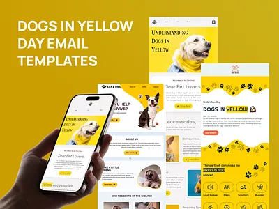 Dogs in Yellow Day Email Templates design dogs in yellow day email email builder email campaign email design email marketing email newsletter email templates marketing newsletter stripo email web design