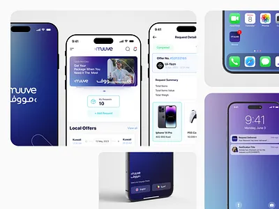 Muuve - Package Delivery App app app design delivery delivery app design figma gradient graphic design illustration ios app modern app onboarding pacjkages shipment shipping tracking ui uiux ux