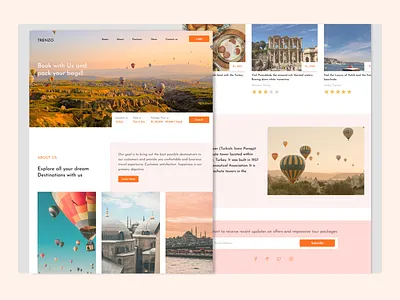 Travel Landing page design designer dribbbleshots landingpage ui