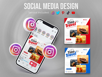 Travel Social Media and Instagram Post Design ad adventure banner branding design graphic design holiday illustration instagram logo post social media marketing post social media post social media sale squre template travel travel social media post vacation vector