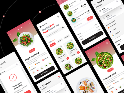 Food Delivery App Concept delivery app dinner eat fast food food food delivery food delivery application food order lunch mobile mobile app online food order ordering product designer restaurant resturant ui ux