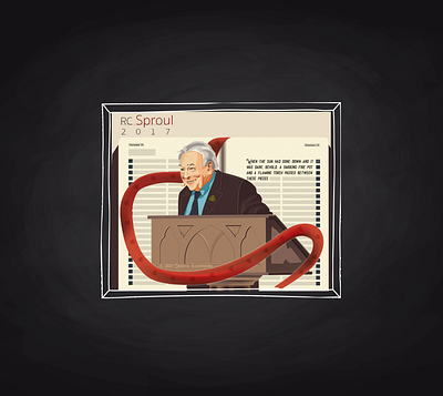 The amazing RC Sproul bible illustration jesus christ life r c sproul rc sproul theology vector