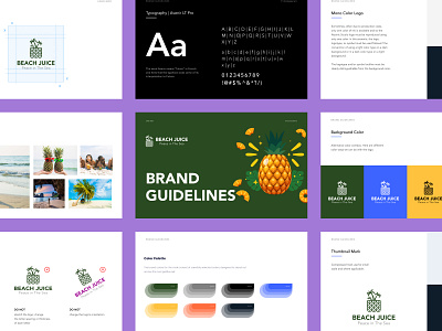 Beach juice branding guidelines brand guideline branding color food graphic design health juice keto logo logo design logo maker logos logotype organic typography ui