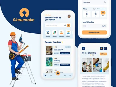 On-demand Service Provider App animation app design graphic design mobile app on demand apps service provider app ui ux