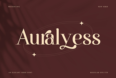 Auralyess - Elegant Serif Font authentic branding design display illustration logo modern poster serif