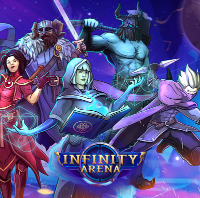 Infinity Arena - NFT Game Website 3d design graphic design illustration ui ux vector web