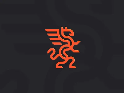 Gryphon logo beast branding chimera eagle for sale gryphon lion logo nagual design