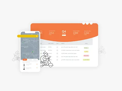 eCommerce - Delivery solution branding illustration mobile app motion graphics positive space ui vector
