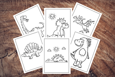 Coloring pages for kdp animals coloring coloring page design dino for adults graphic design illustration kdp kids line poster